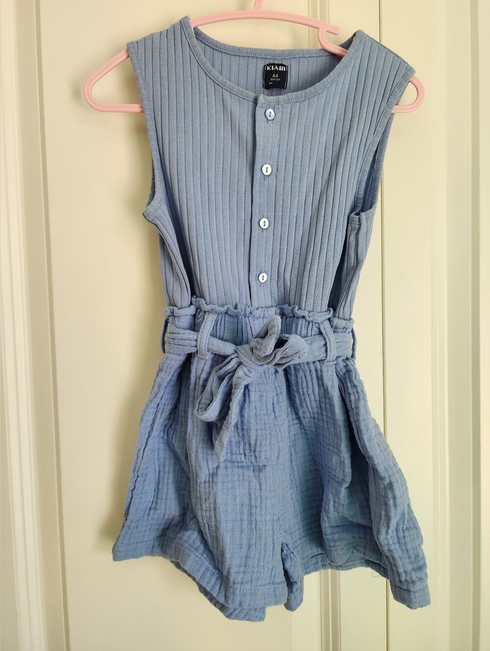 2/$15 Kiabi Lavender Blue Toddler Girl Romper